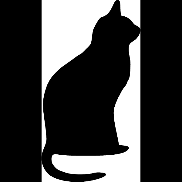 Black Cat Side Silhouette