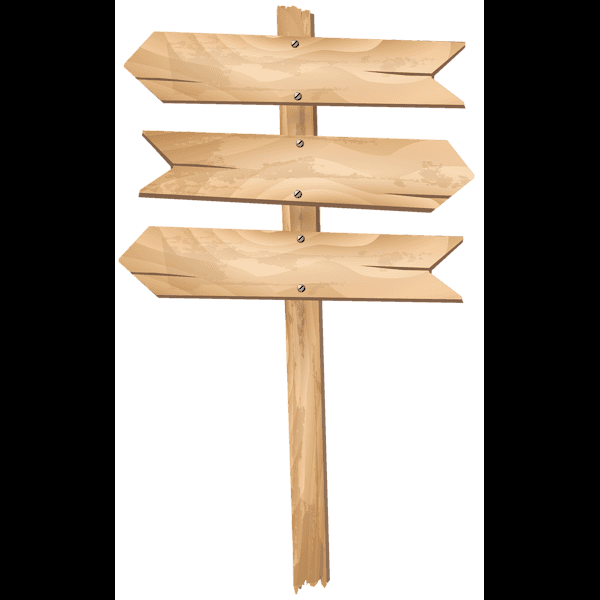 Direction Wooden Sign Board