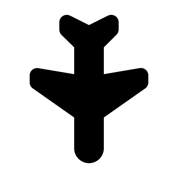 Down Airplane Free Solid Icon