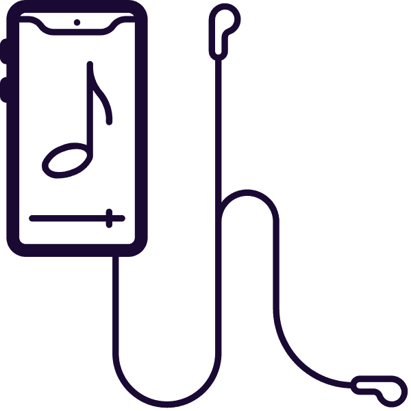 Iphone Smartphone With Earphones