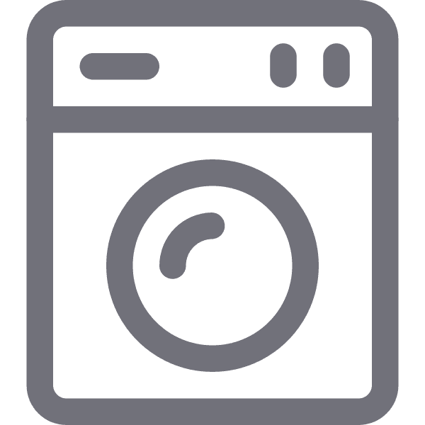 Laundry Machine Gray Outline