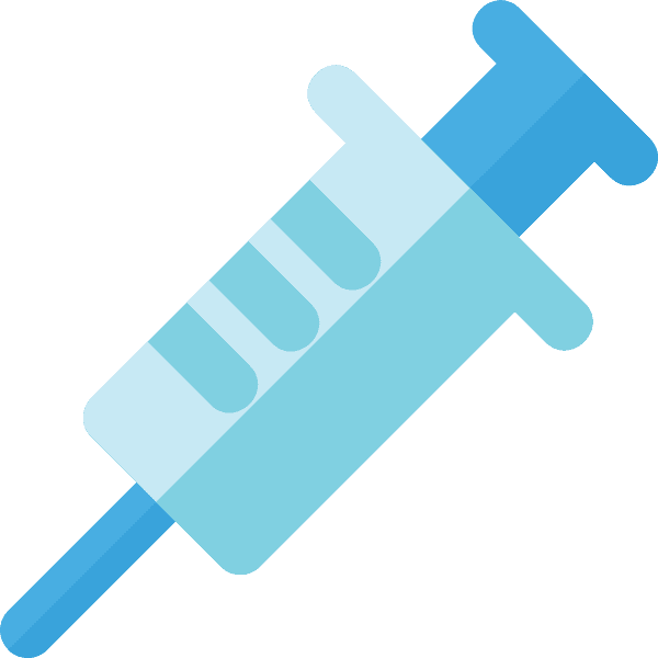 Light Blue Vaccine Syringe Clipart