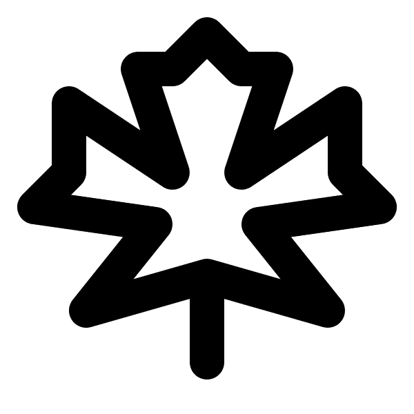 Maple Leaf Thick Outline
