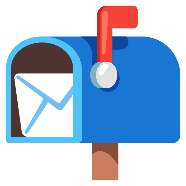Open Blue Mailbox