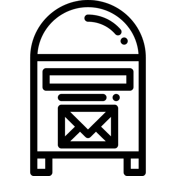 Post Mailbox Clipart Black Vector