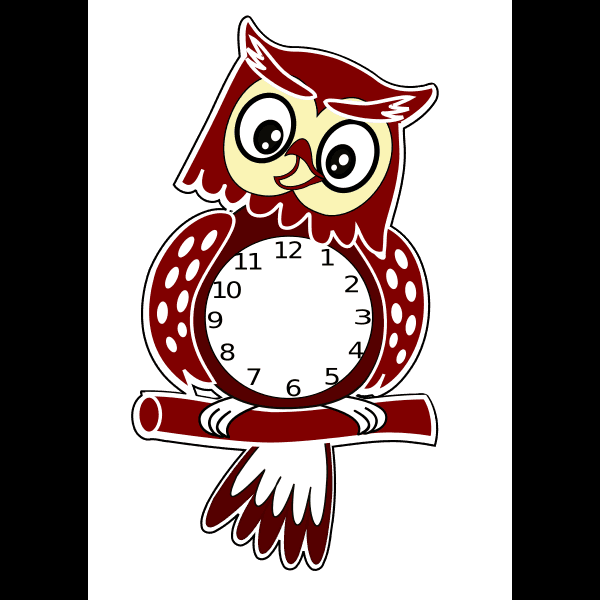 Red Owl Free Clock Sticker