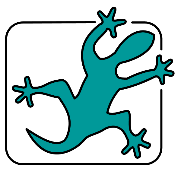 Teal Lizard Illustration