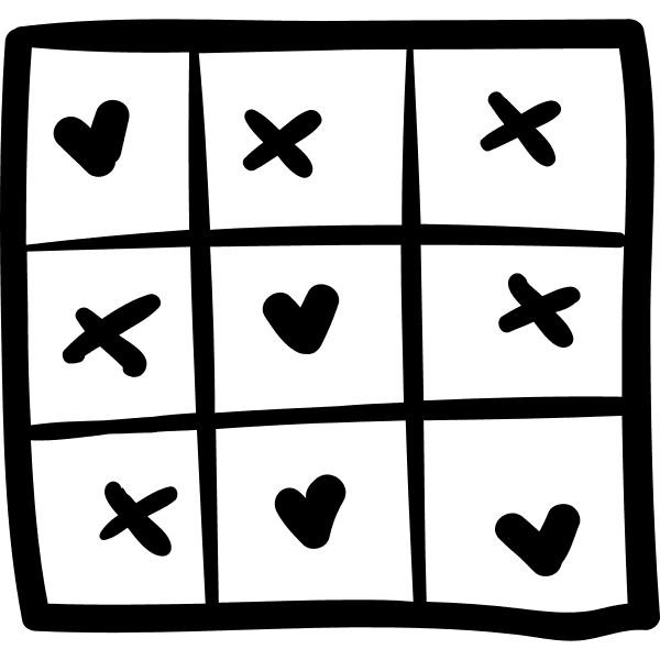 Tic Tac Toe With Hearts