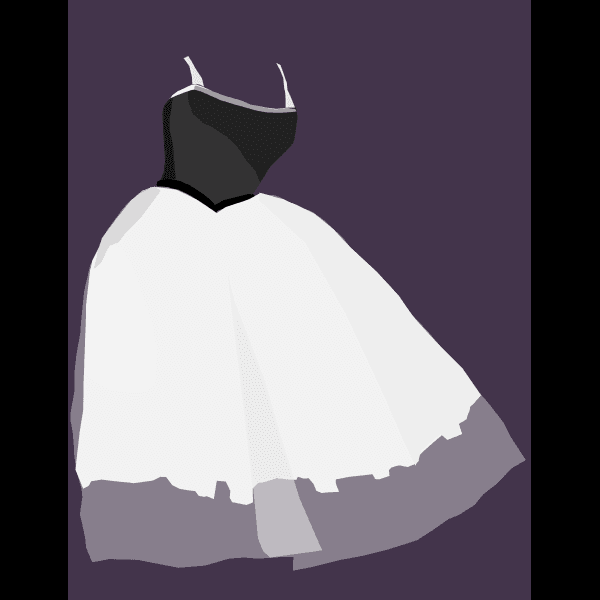 White And Black Ballet Dress