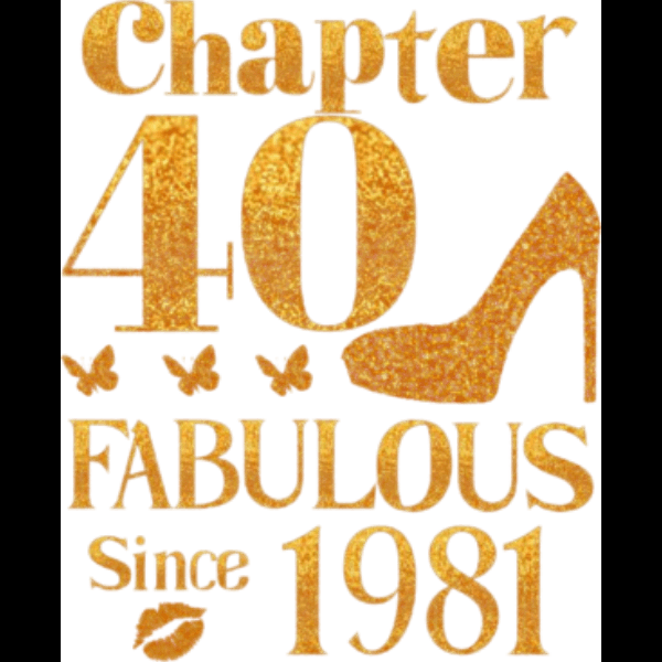 40 And Fabulous Gold Glitter