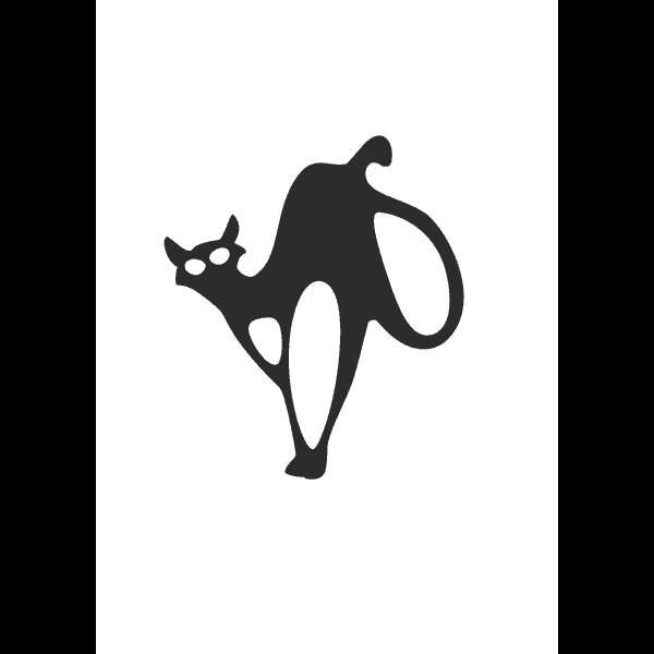 Abstract Black Cat