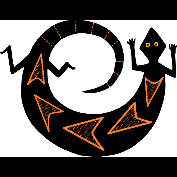 African Lizard Illustration