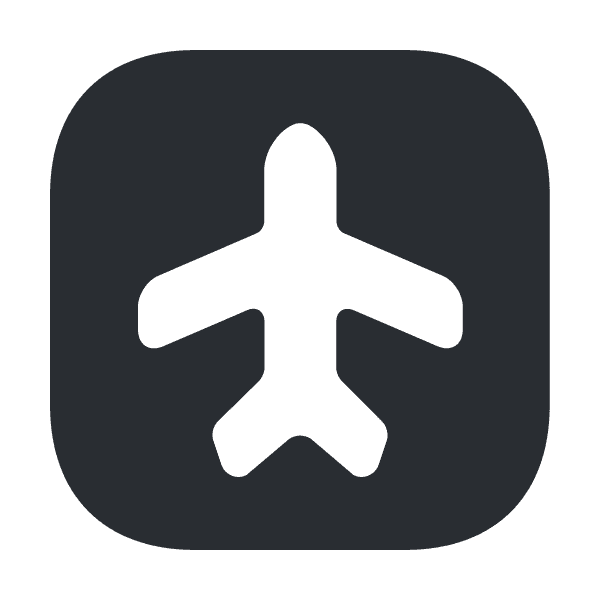 Airplane Free Square Icon