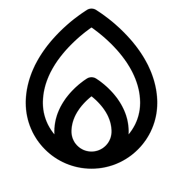 All-white Double Flame Free Teardrop