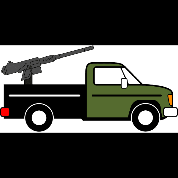 Armed Pickup Truck Illustration
