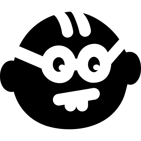 Baby Geek Face Silhouette