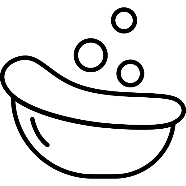 Baby Shower Bathtub Outline