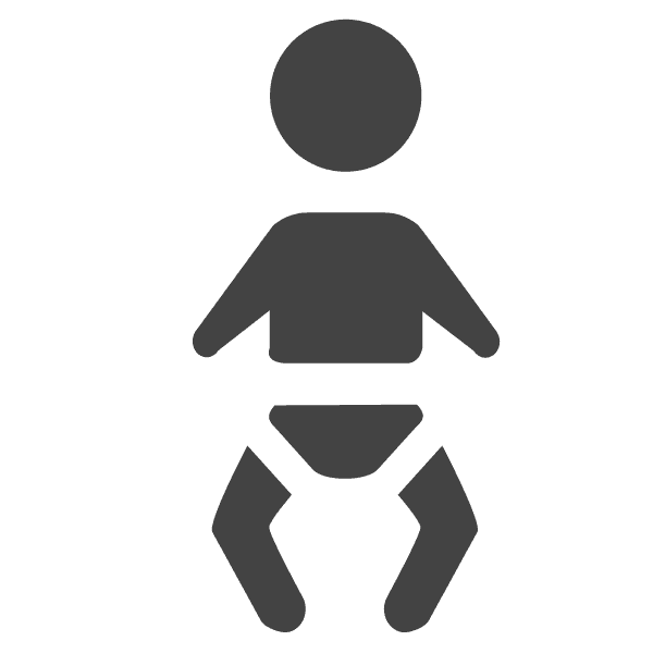 Baby Shower Gray Silhouette