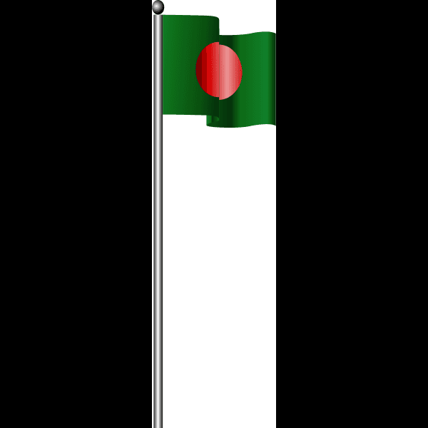 Bangladesh Flag Free On Pole