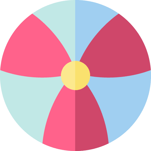 Beachball In Pink And Blue
