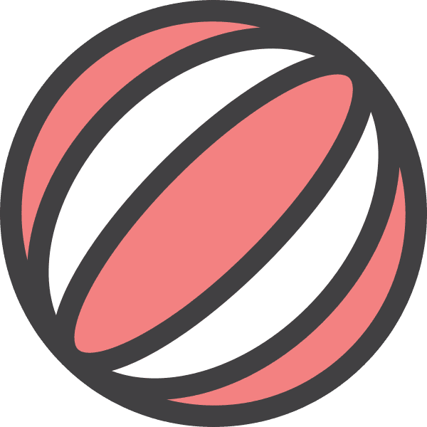 Beachball In Pink And White