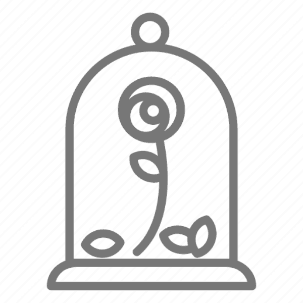 Beauty And The Beast Rose Illustration