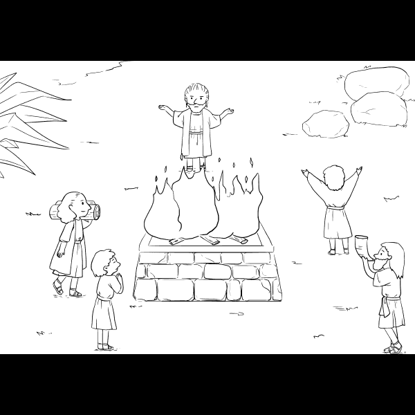 Biblical Offering Scene