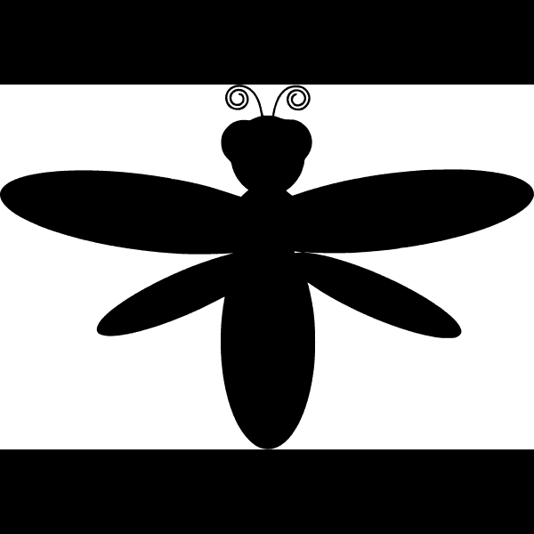 Big Free Dragonfly Silhouette