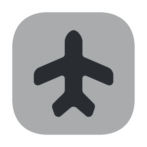 Black And Gray Airplane Free Icon