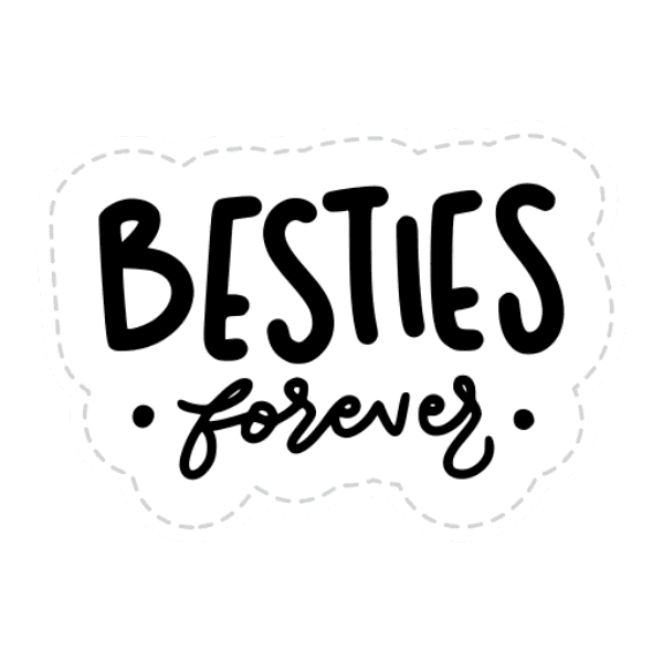 Black And White Besties Forever Patch