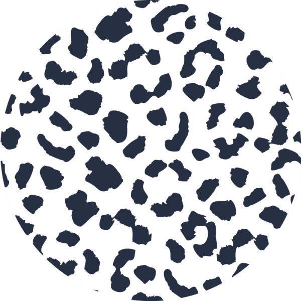 Black And White Leopard Spots Circle