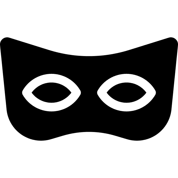 Black And White Mardi Gras Mask