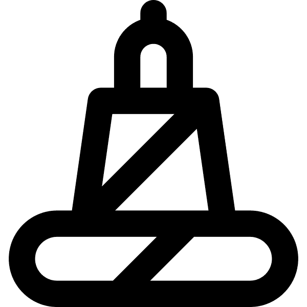 Black Buddha Temple Icon