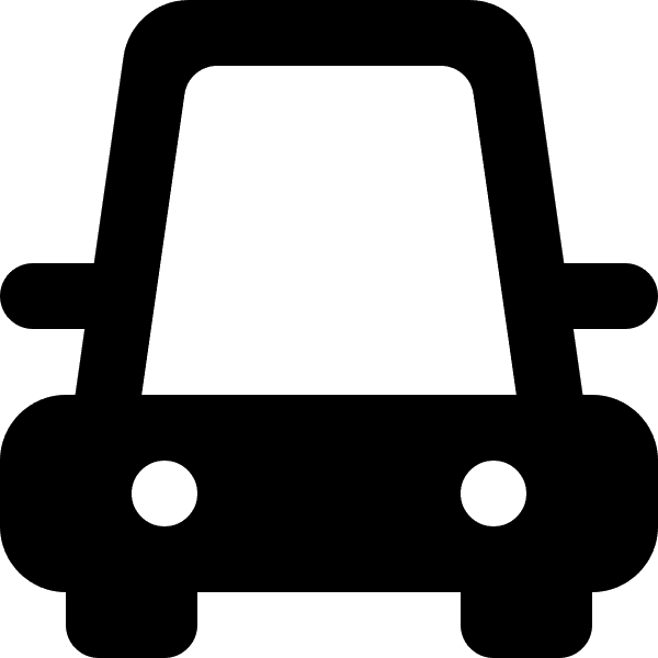 Black Car Free Front View