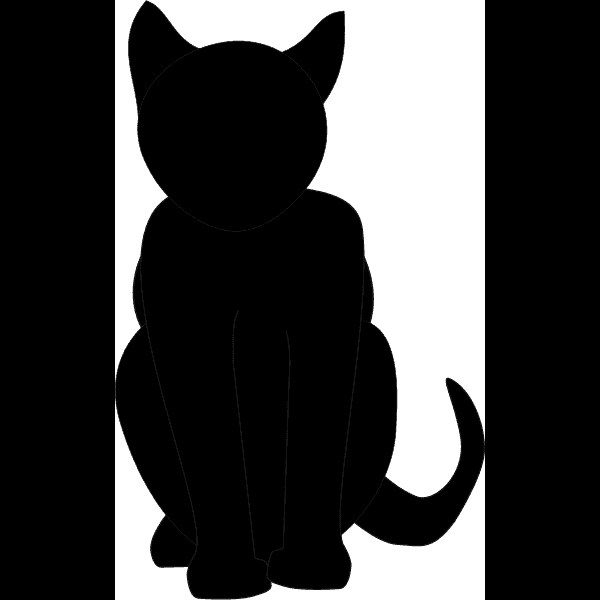 Black Cat With Closed Eyes