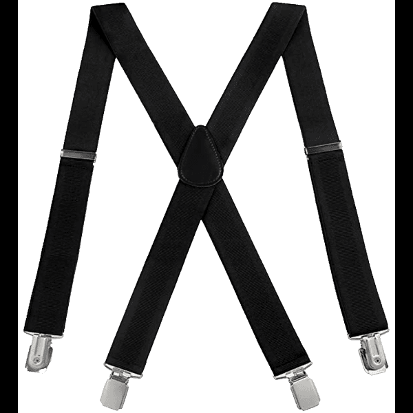 Black Clip-on Suspenders