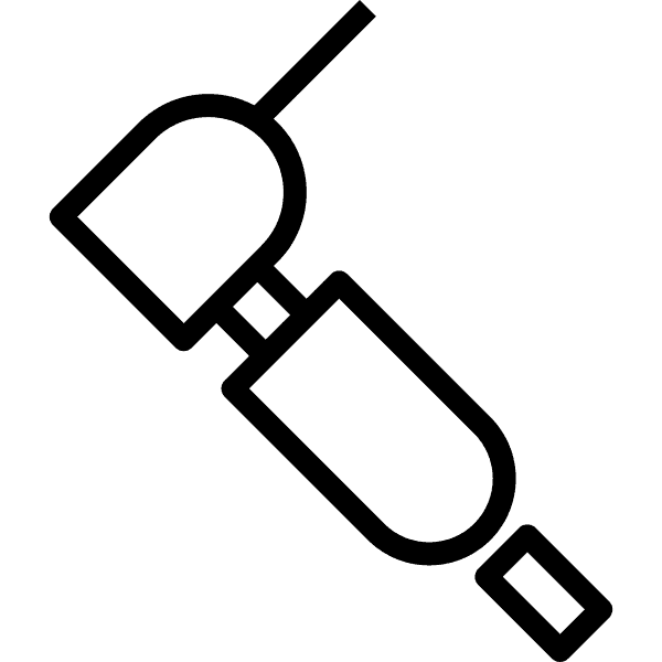 Black Dental Drill Vector