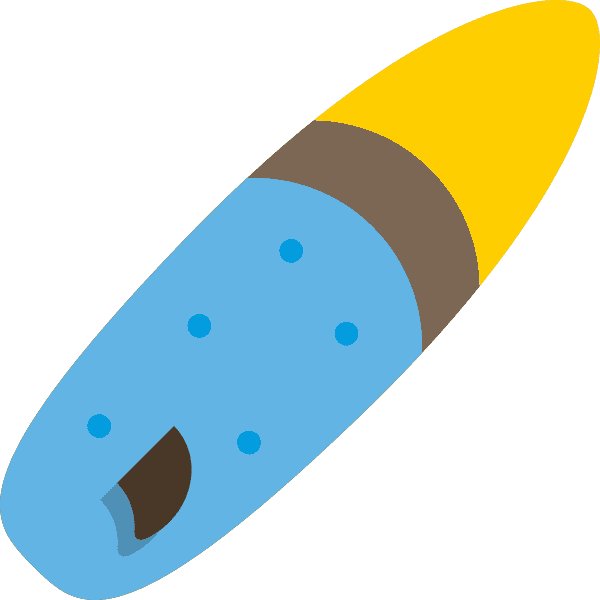 Black-finned Surf Board