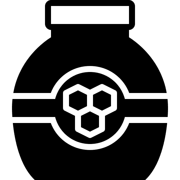 Black Honey Jar White Pattern