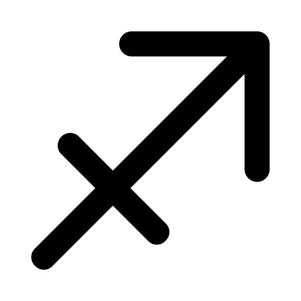 Black Horoscope Sagittarius Symbol