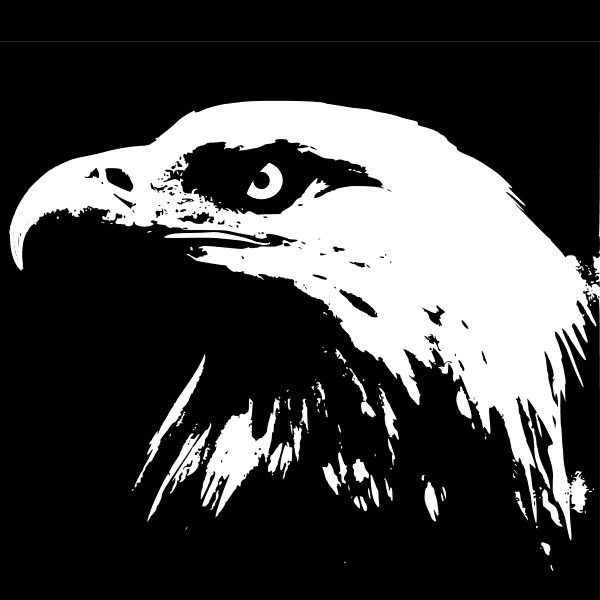 Black Mexican Eagle Head Print