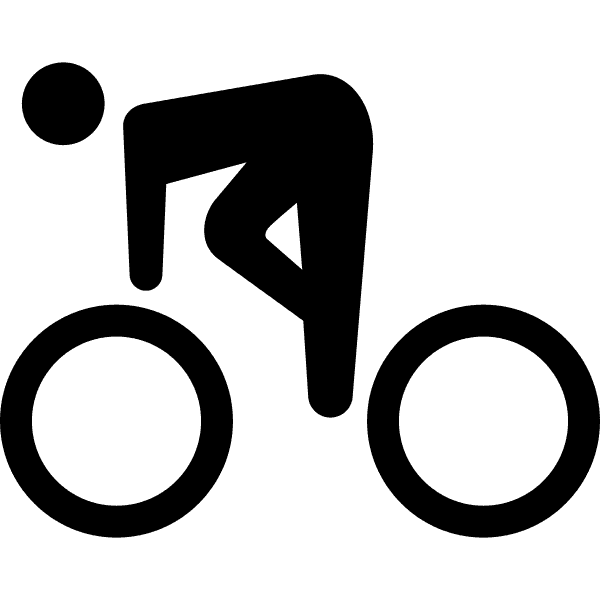 Black Person Biking Simple