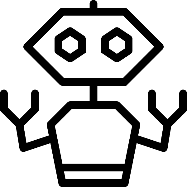 Black Robot Outline