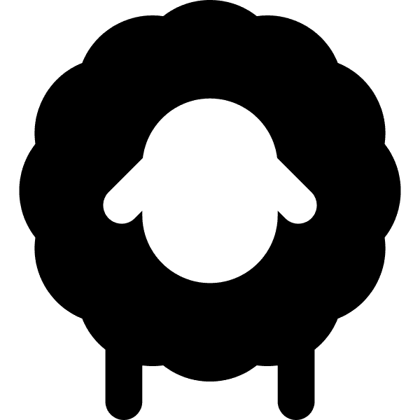 Black Sheep With Blank Face