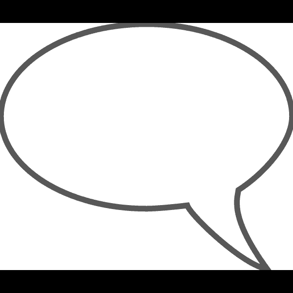 Black Speech Bubble Outline