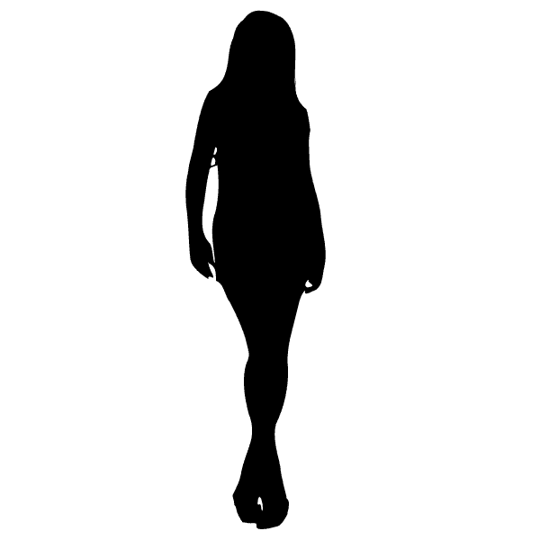 Black Standing Woman Silhouette
