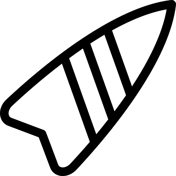 Black Surfboard Outline
