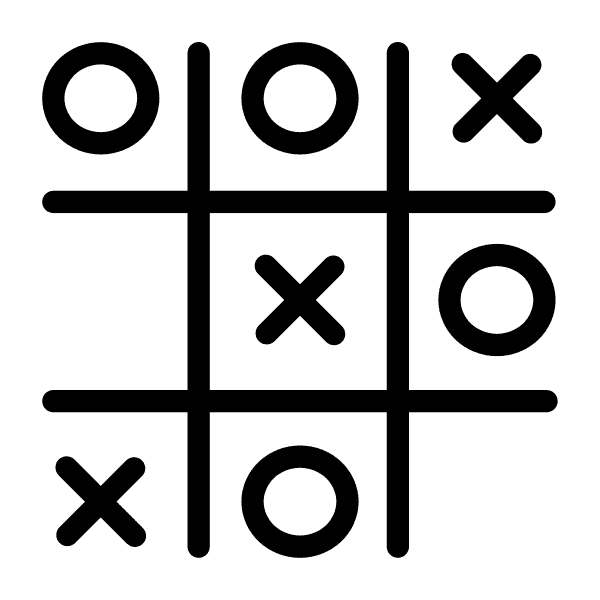 Black Tic Tac Toe Board