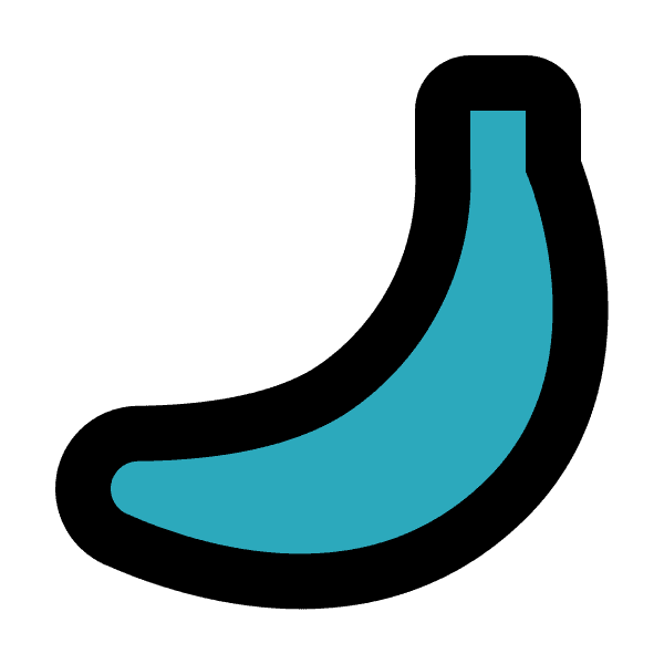Blue Banana Outline