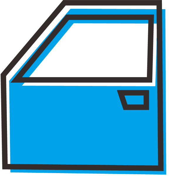 Blue Car Free Door